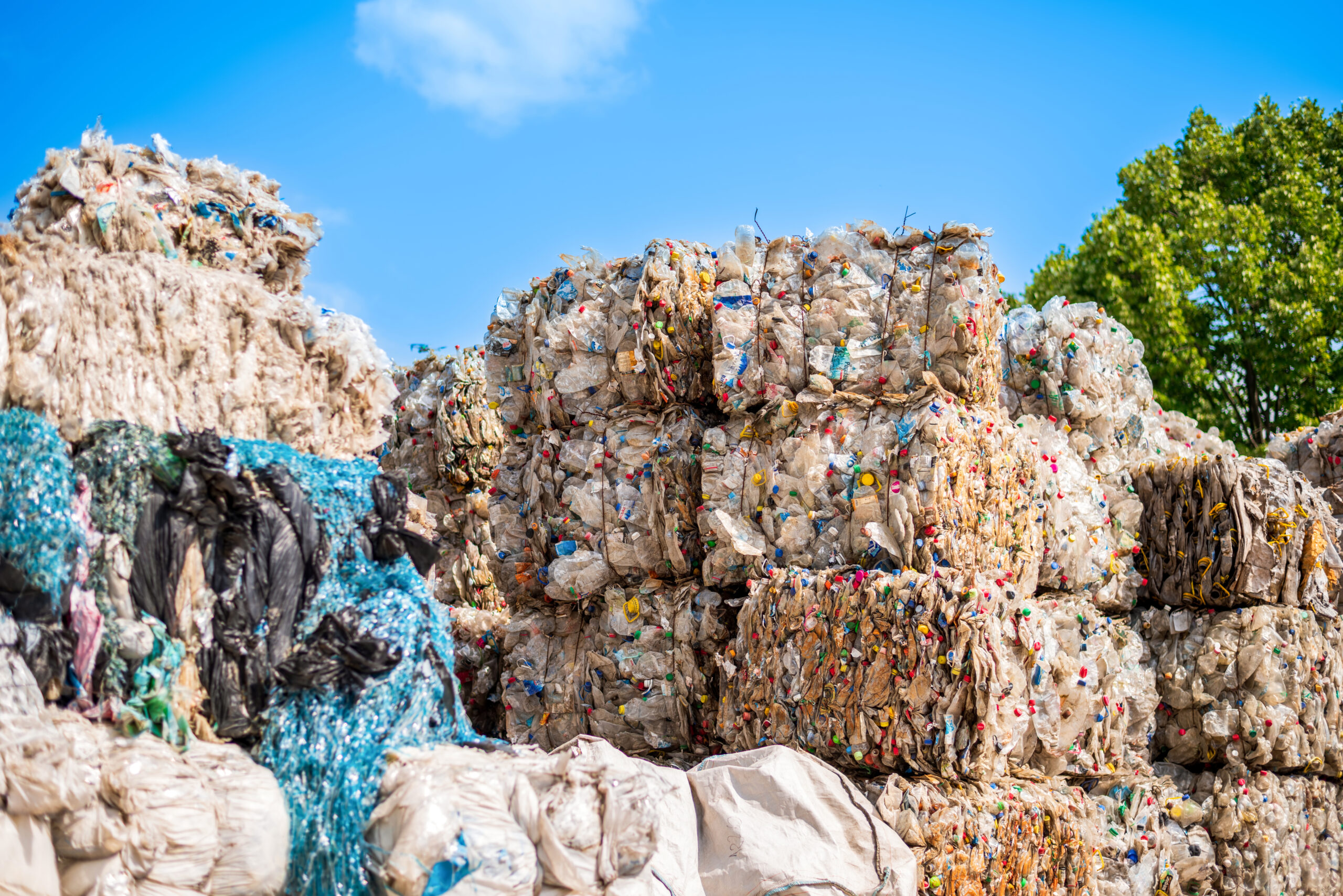 pile de déchets, dans une décharge