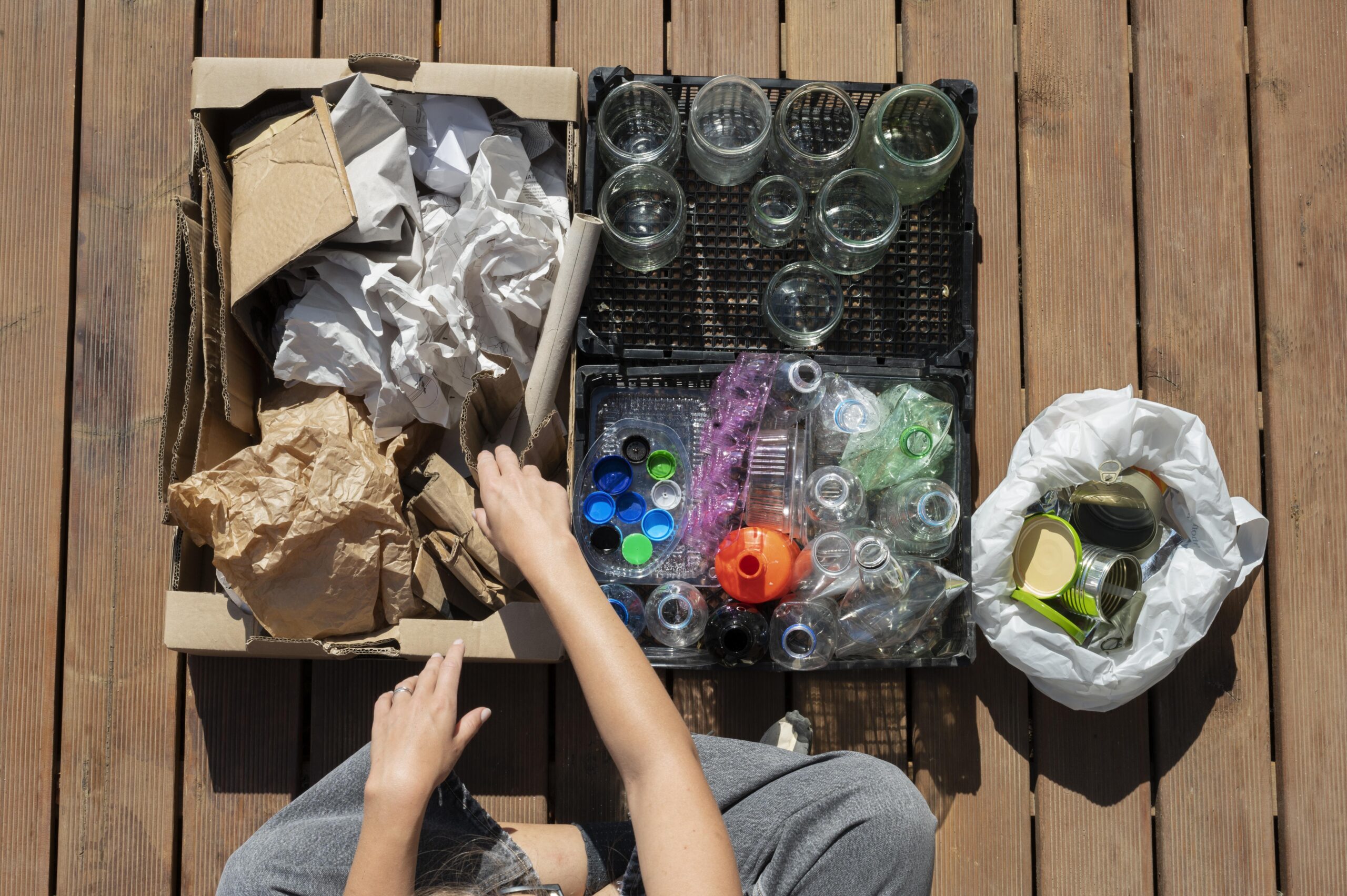 tri de déchets.